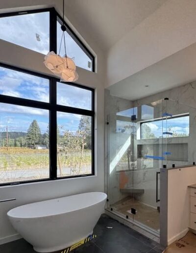 Frameless door & panel shower 3